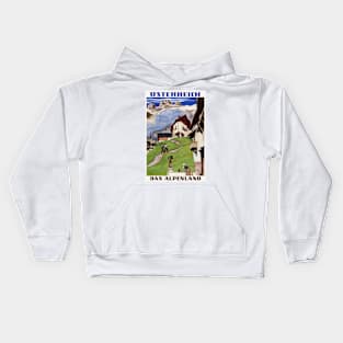 Österreich das Alpenland Vintage Poster 1933 Kids Hoodie